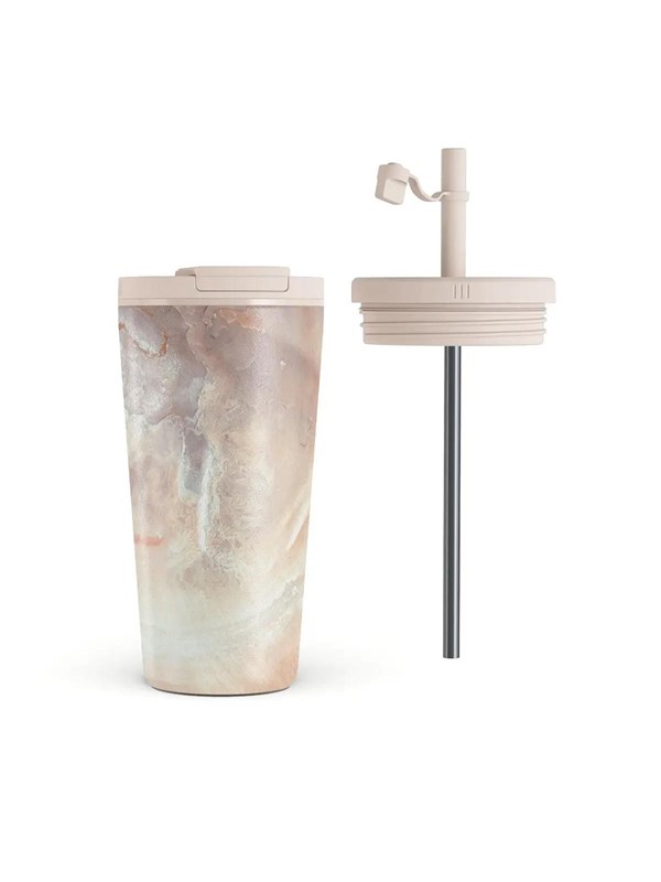 Burga Serene Sunset - Travel Mug 500ml with Flap &amp; Straw Set