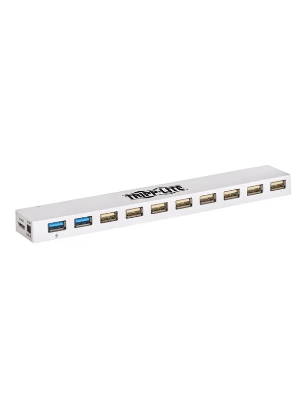 Eaton series 10-Port USB 3.0 / USB 2.0 Combo Hub - USB Charging 2 USB 3.0 & 8 USB 2.0 Ports USB-hub - 10 porter - Hvit