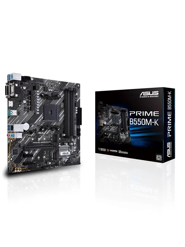ASUS PRIME B550M-K Hovedkort - AMD B550 - AMD AM4 socket - DDR4 RAM - Micro-ATX