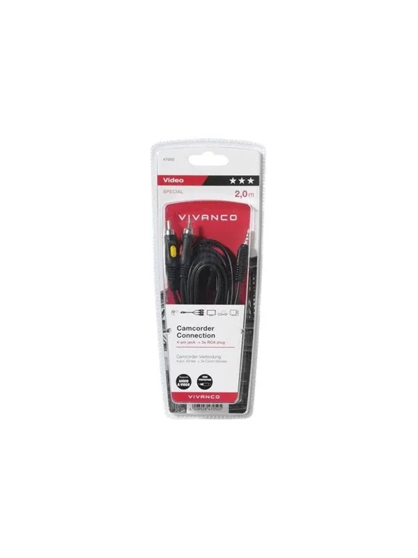 Vivanco 47/70 01 - video / audio cable - 2 m