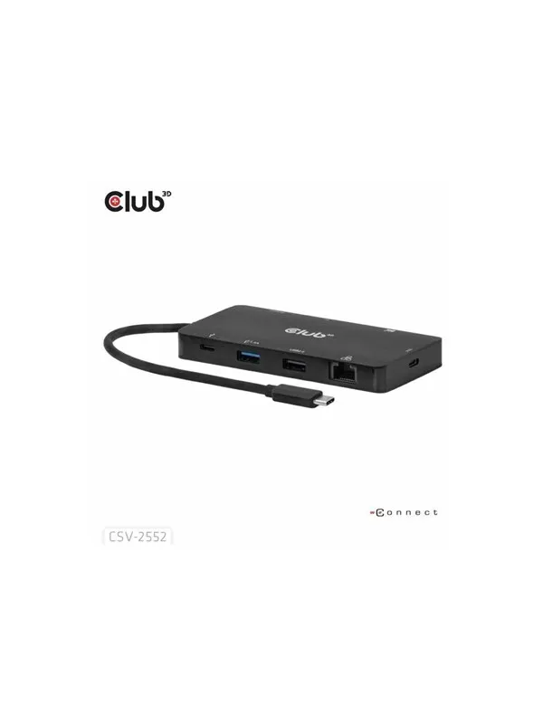 Club 3D - docking station - USB-C - HDMI - 1GbE