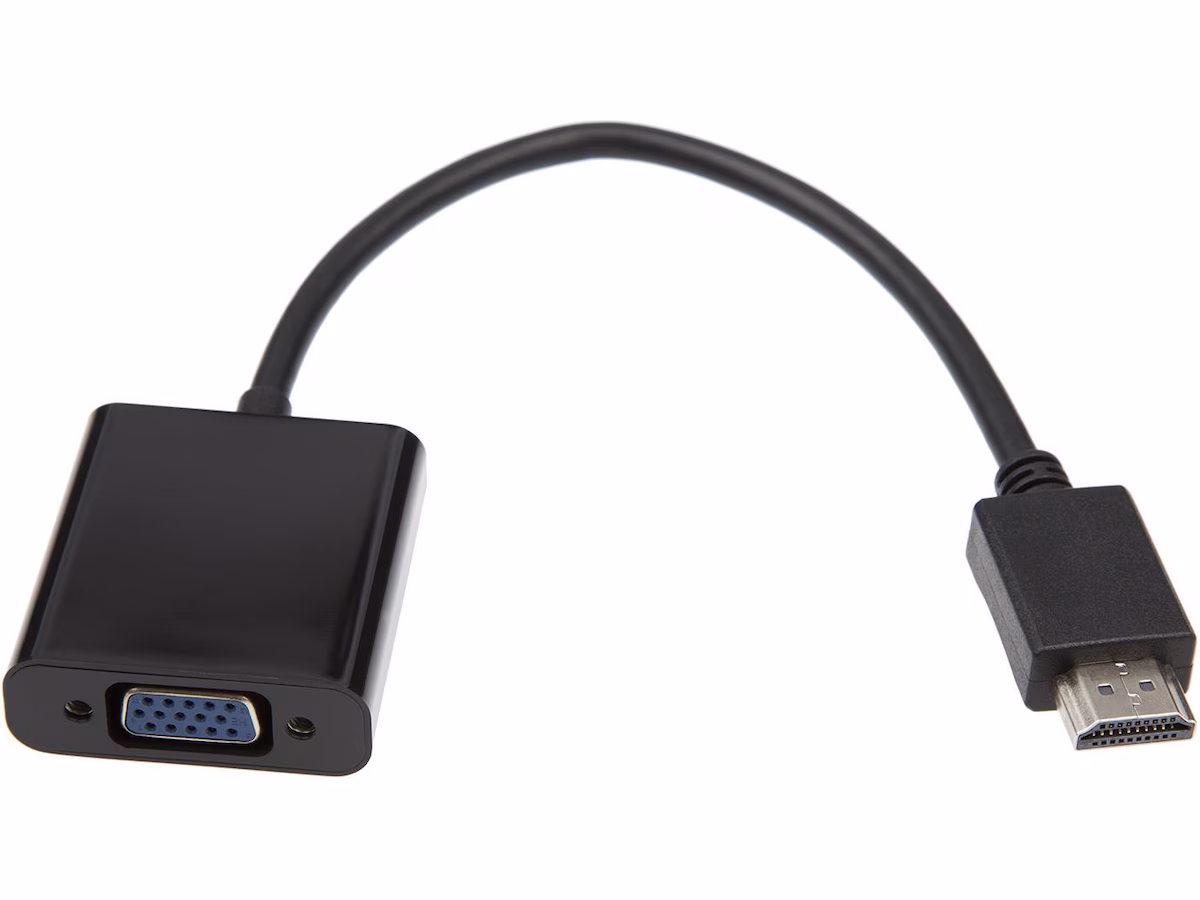 HDMI til VGA adapter 10cm (sort)