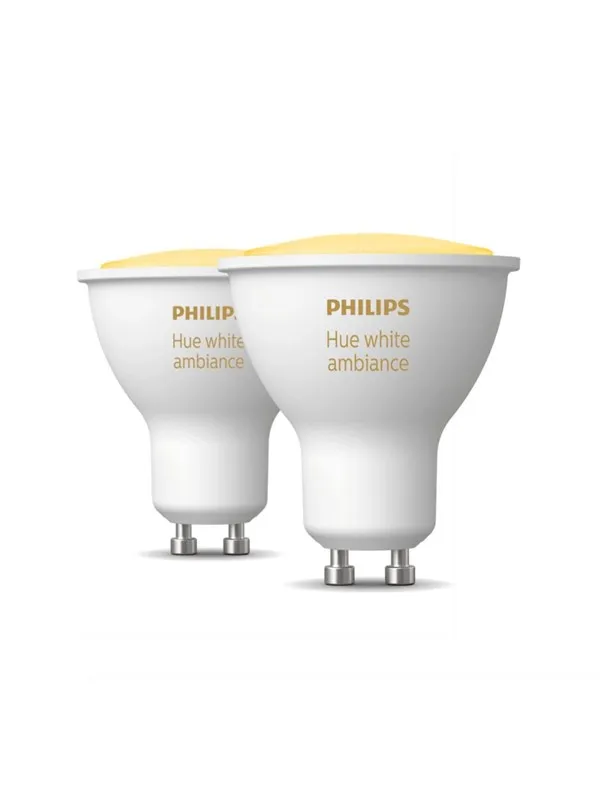 Philips Hue White Ambiance GU10 Smart Spotlight (2-pakning)