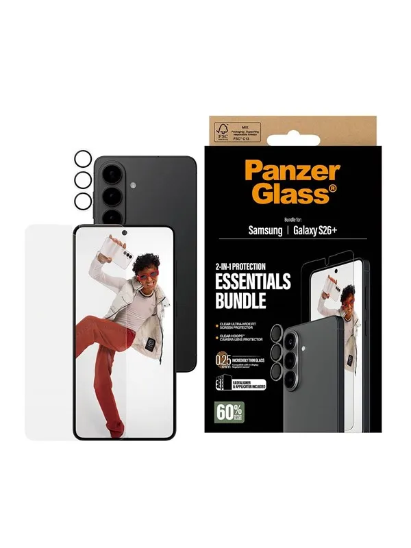 PanzerGlass Hoops® 2-in-1 Bundle Samsung Galaxy S26+ | Ultra-Wide Fit