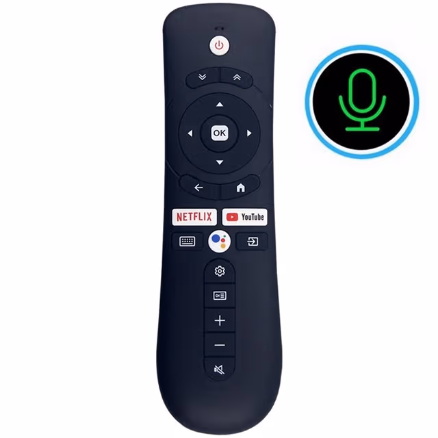 TV-fjernkontroll erstatning for RC-201BV for Syinix 4K UHD TV med stemmefunksjon