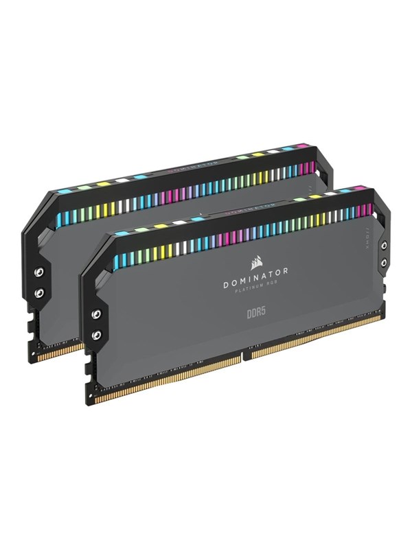 Corsair Dominator Platinum RGB DDR5-5600 - 32GB - CL36 - Dual Channel (2 pcs) - AMD EXPO &amp; Intel XMP - Grå med RGB