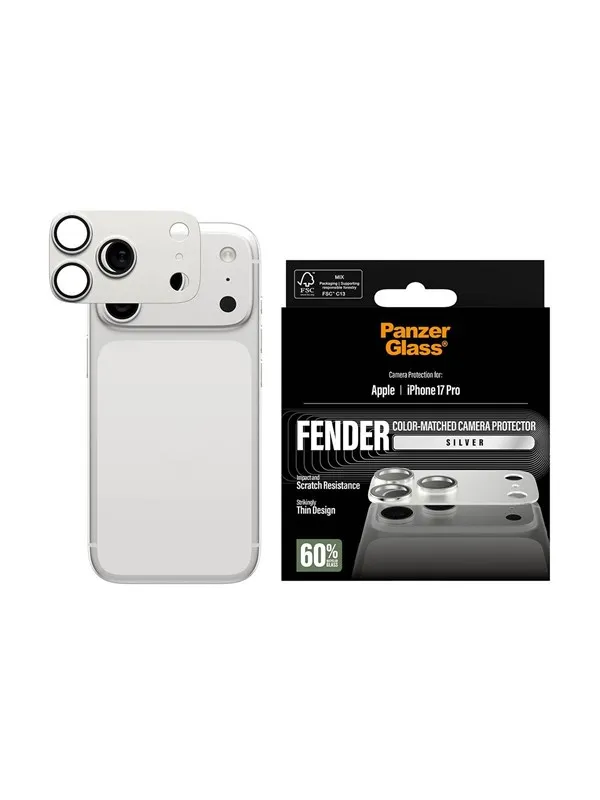 PanzerGlass Fender Camera Protector Silver iPhone 17 Pro