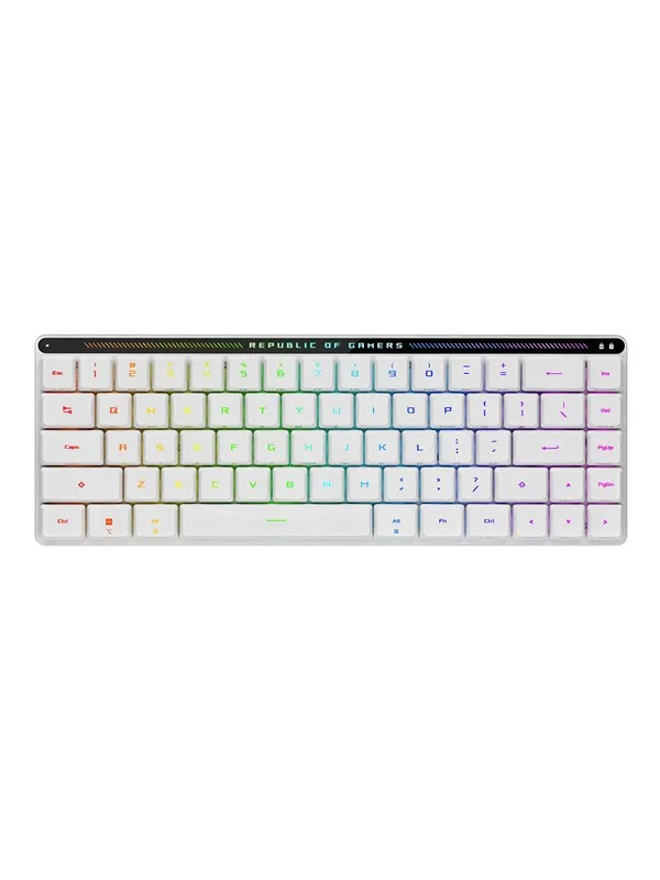 ASUS ROG FALCHION Low Profile RX Optical - ND - Gamingtastatur - Uten numpad - Nordisk - Hvit