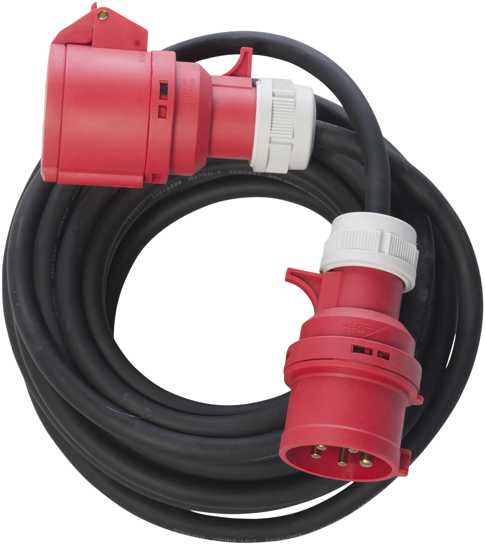 Forlengerkabel 10 m 5G1.5 CEE med fasesnur