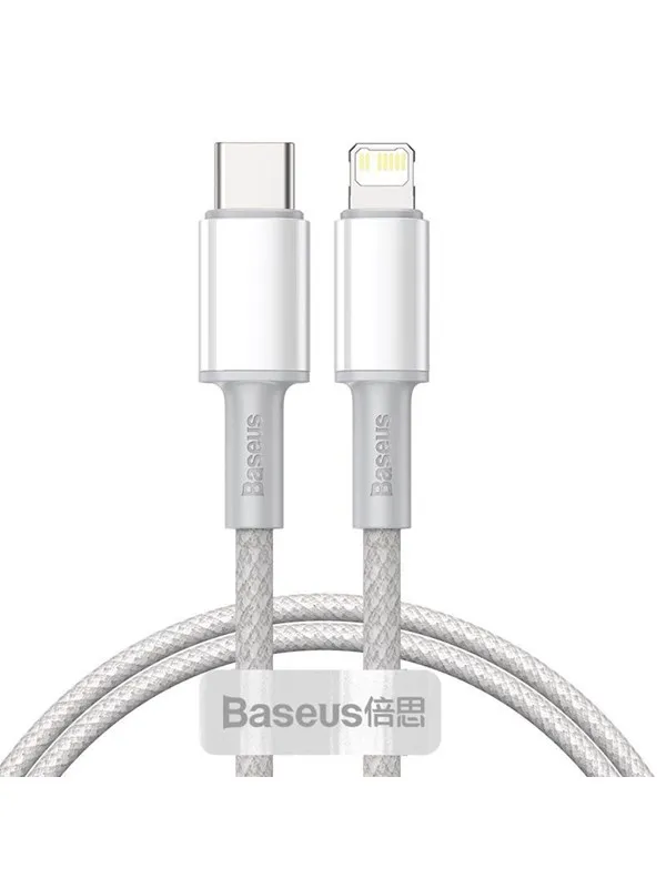 Baseus High Density Braided Cable Type-C to Lightning PD 20W 1m (white)