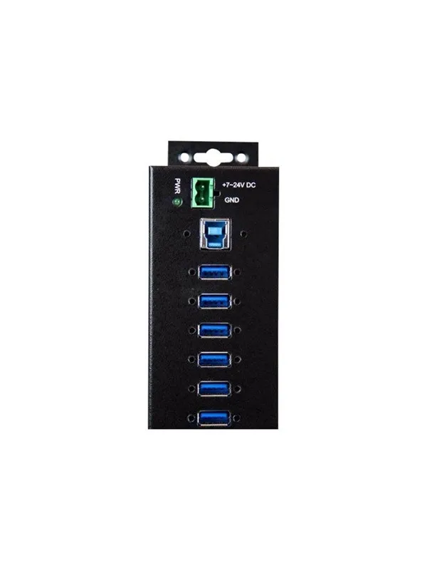 StarTech.com 10-Port Industrial USB 3.0 Hub with External Power Adapter - hub - 10 ports USB-hub - USB 3.2 - 10 porter - Svart