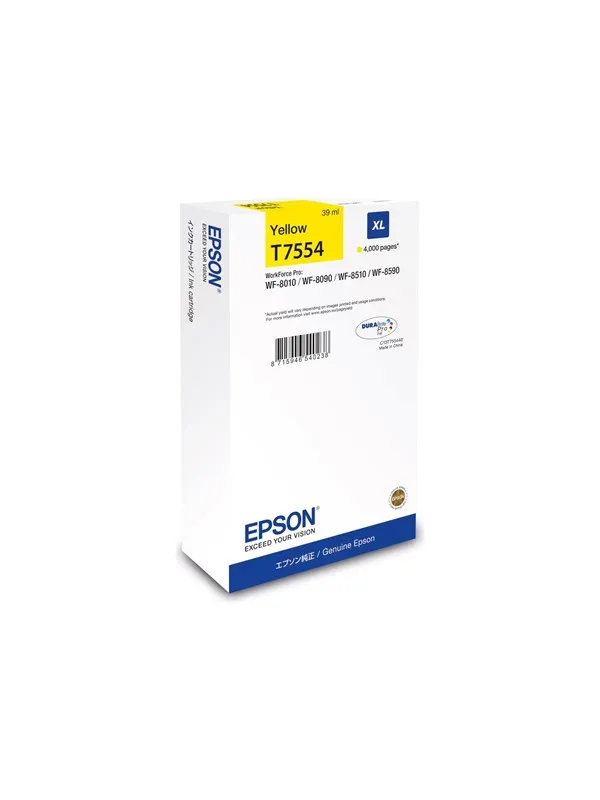 Epson T7554 - XL size - yellow - original - ink cartridge