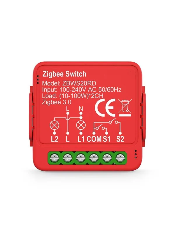 Nedis SmartLife Strømbryter Zigbee 3.0, 2x100W