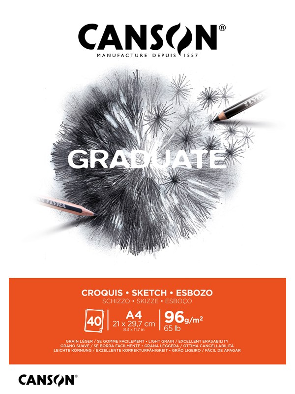 Canson Graduate Sketch Pad A4 96G 40 SH