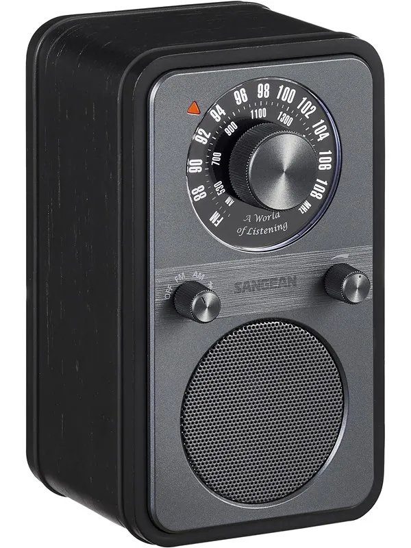 Sangean WR-9 AM/FM/Bluetooth Radio Midnight Oak - AM/FM - Mono - Eik/svart
