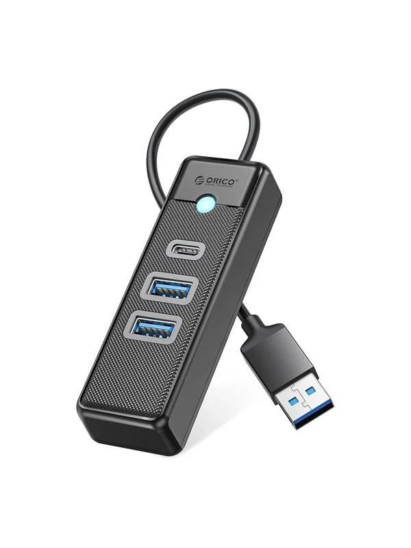 ORICO PWC2U-U3 3-port USB hub 2x USB-A 3.0 1x USB-C 3.0 0.5 m - black USB-hub - USB 3.0 - Svart