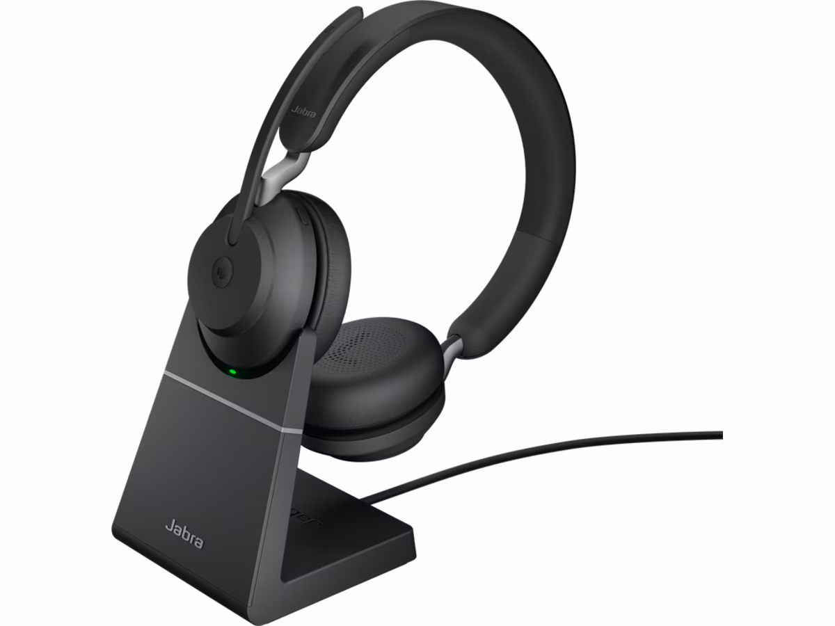 Jabra Evolve2 65, Link380a MS Stereo Stand Black
