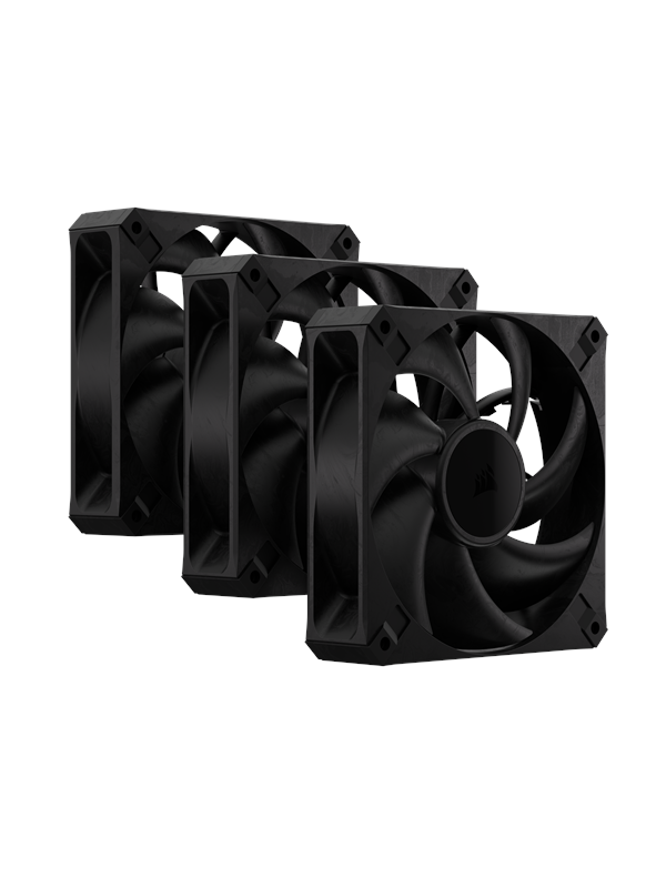 Corsair RS120 MAX 3-pack - Kabinettvifte - 120mm - Svart - 29 dBA