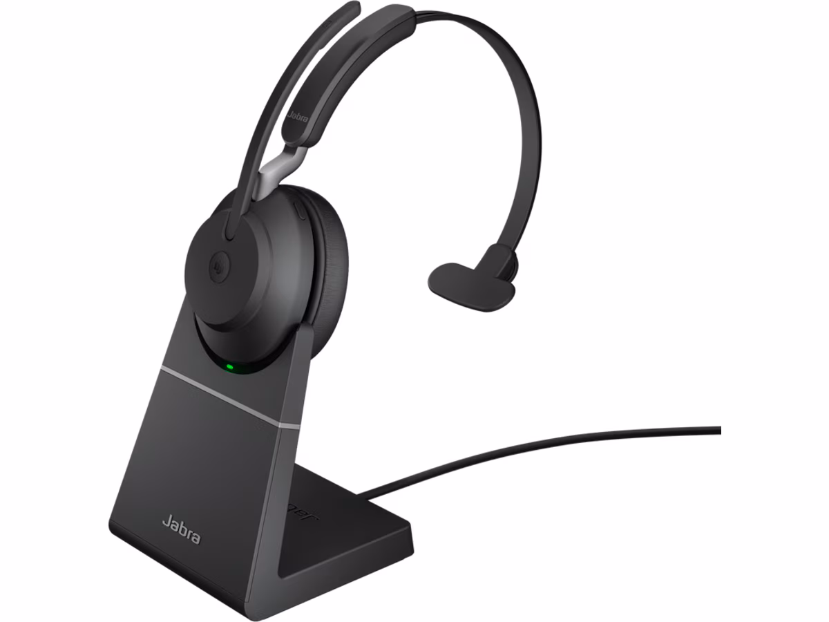 Jabra Evolve2 65, Link380a MS Mono Stand Black