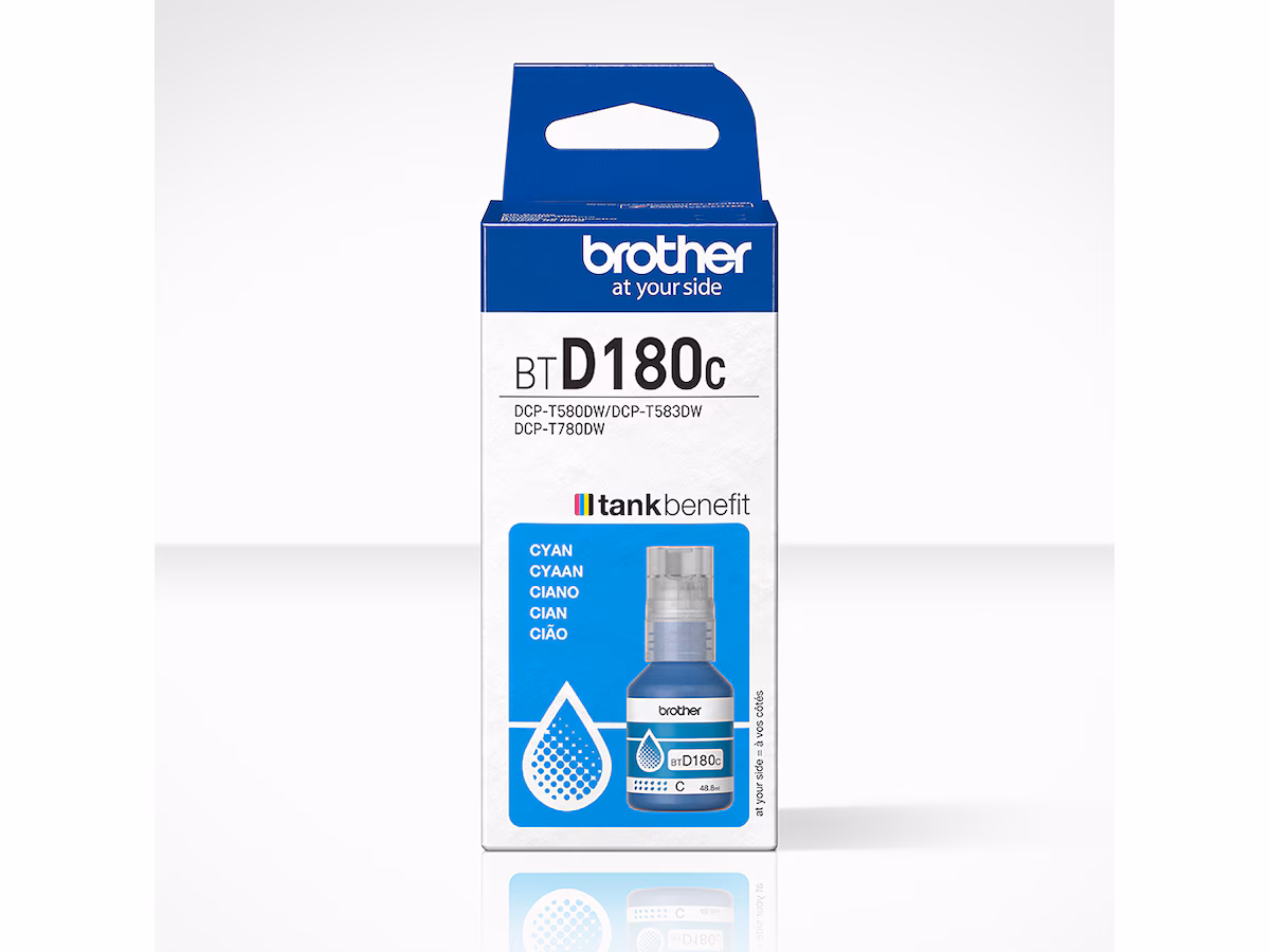 Brother BTD180C blekkflaske Cyan