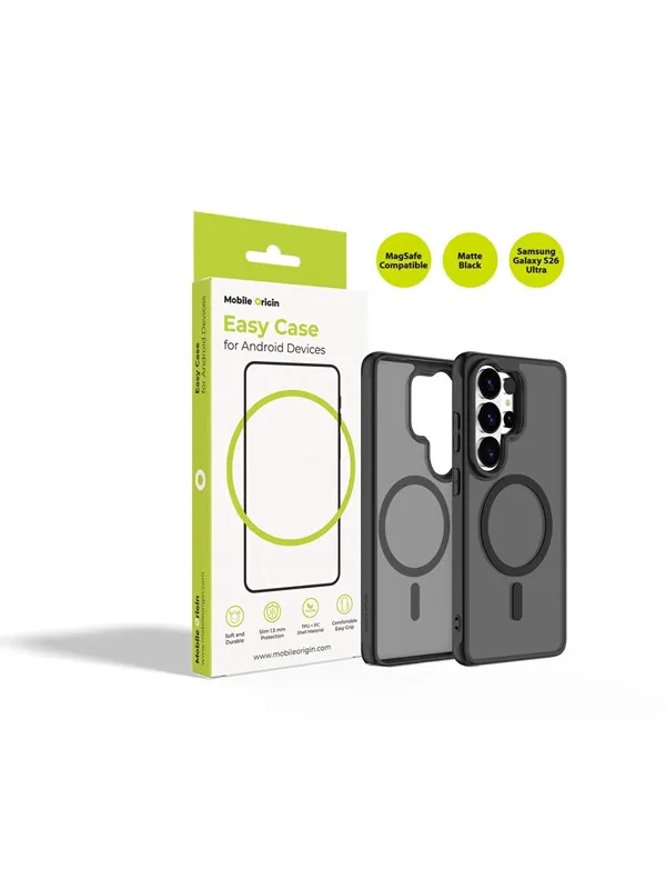 Mobile Origin Easy Case MagSafe Matte Black - Samsung Galaxy S26 Ultra