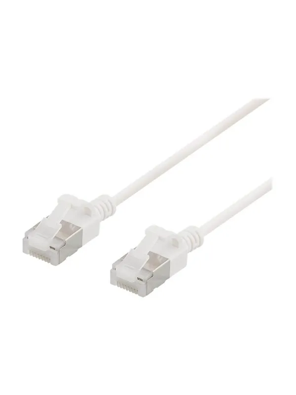 Deltaco patch cable - 30 cm - white - Hvit - 0.3m