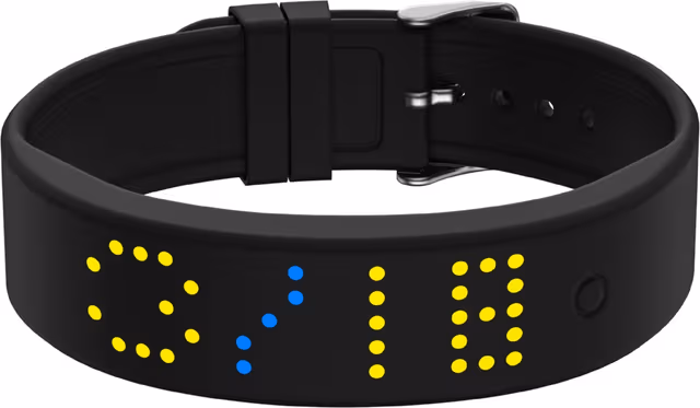 Smart armbånd Fitness Timer Søvnmonitor Skritteller 8 Alarm Vibrasjon - Svart