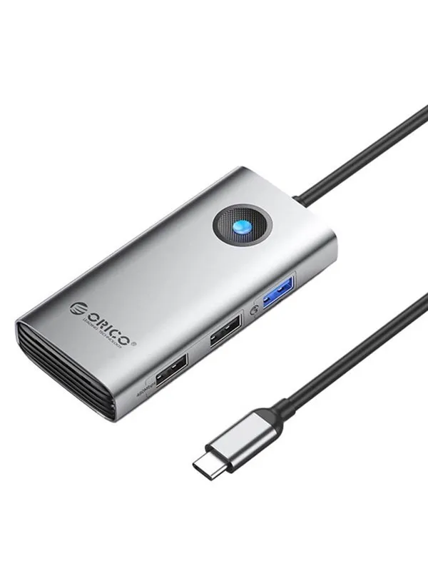 ORICO Type-C 5in1 HUB Multifunction Docking Station (grey) USB-hub - USB 3.0 - 5 porter - Grå