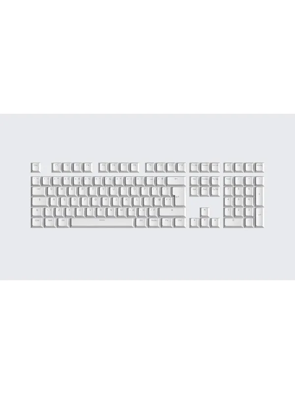 Wooting PBT ISO (UK) & ANSI (US) Keycaps - Just White - Tastehetter - Engelsk (USA) - Hvit