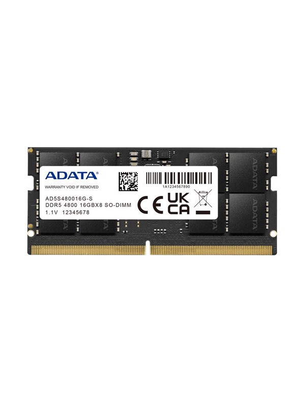A-Data SODIMM DDR5-4800 - 16GB - CL40 - Single Channel (1 pcs) - Svart
