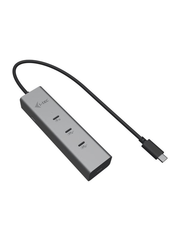 I-Tec - hub - metal 8K video 85W - 5 ports USB-hub - 5 porter - Sølv