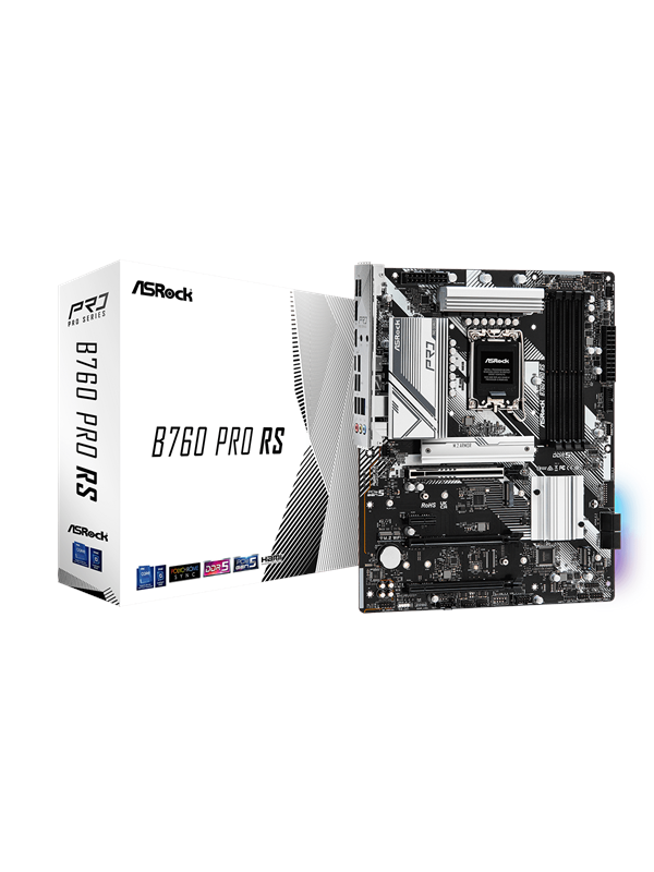 ASRock B760 PRO RS Hovedkort - Intel B760 - Intel LGA1700 socket - DDR5 RAM - ATX