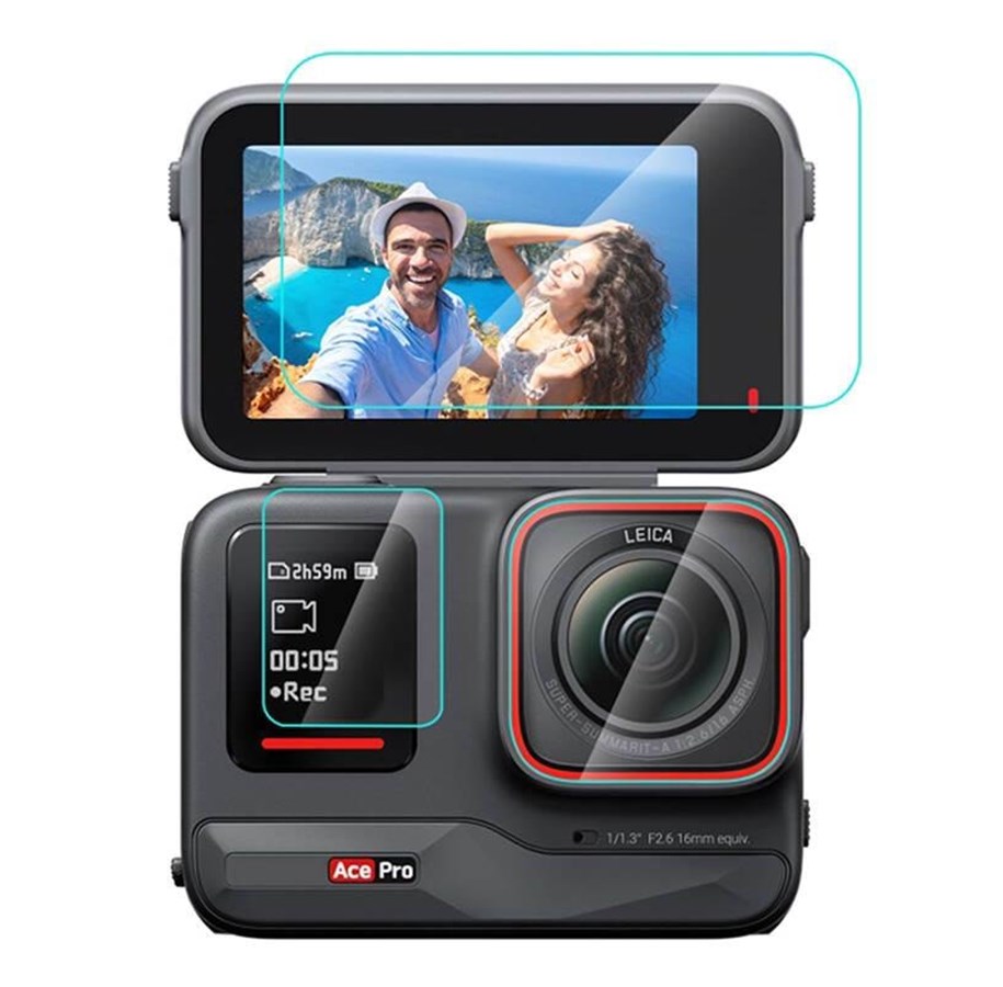 Puluz 3 in 1 Tempered Glass Film For Insta360 Ace Pro (PU951T)