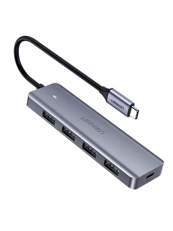 UGREEN 4-in-1 USB C Hub USB-hub - USB 3.2 - 4 porter - Sølv