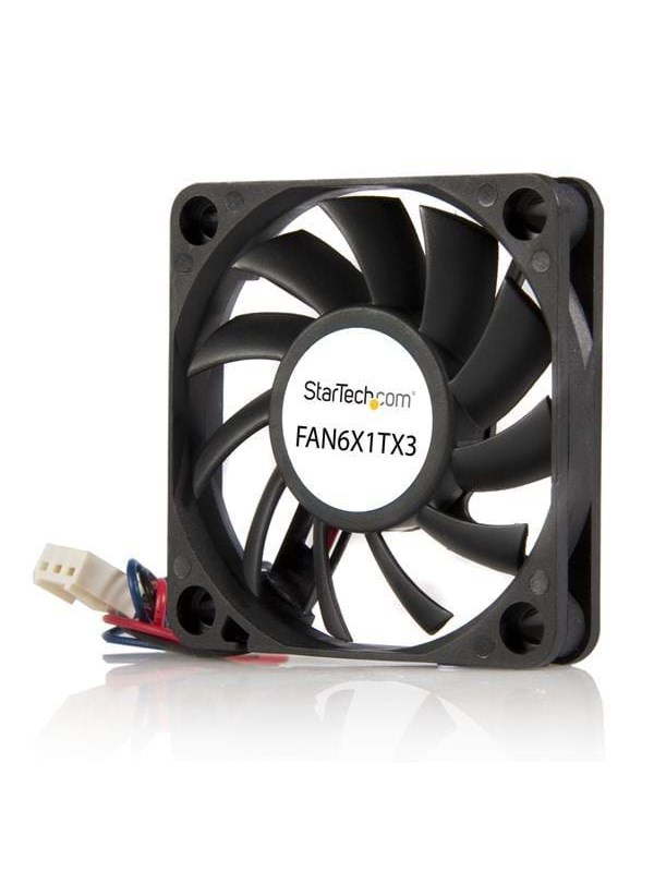 StarTech.com 60x10mm Replacement Ball Bearing Computer Case Fan w/ TX3 Connector - Kabinettvifte - 60mm - Svart