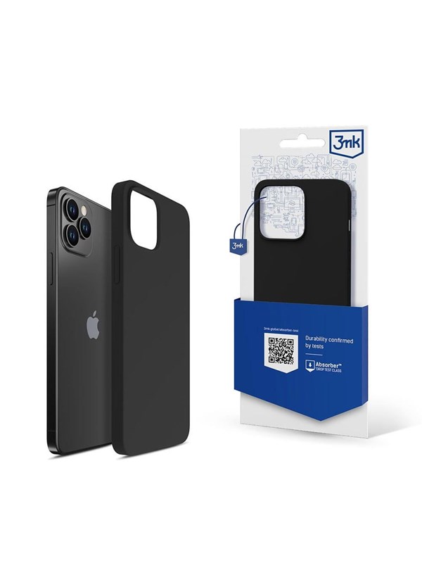 3mk Silicone Case for iPhone 12 Pro Max - black