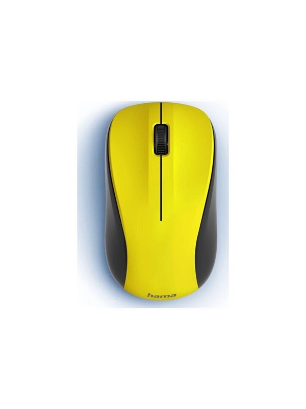 Hama MW-300 V2 mouse - Mus - Optisk - 3 knapper - Gul
