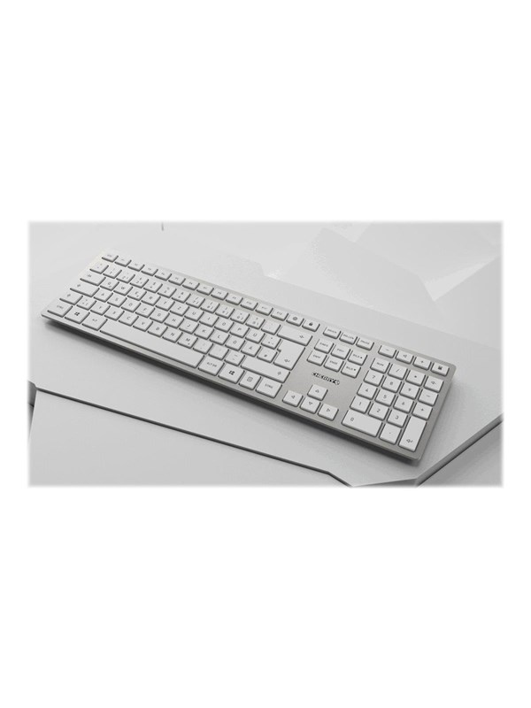 Cherry DW 9100 SLIM - Tastatur &amp; Mussett - Engelsk (Storbritannia) - Hvit