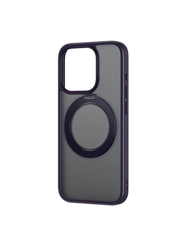 Baseus SkyRing Magnetic case with stand for iP 14 Pro Max + tempered glass and cleaning kit (purple)