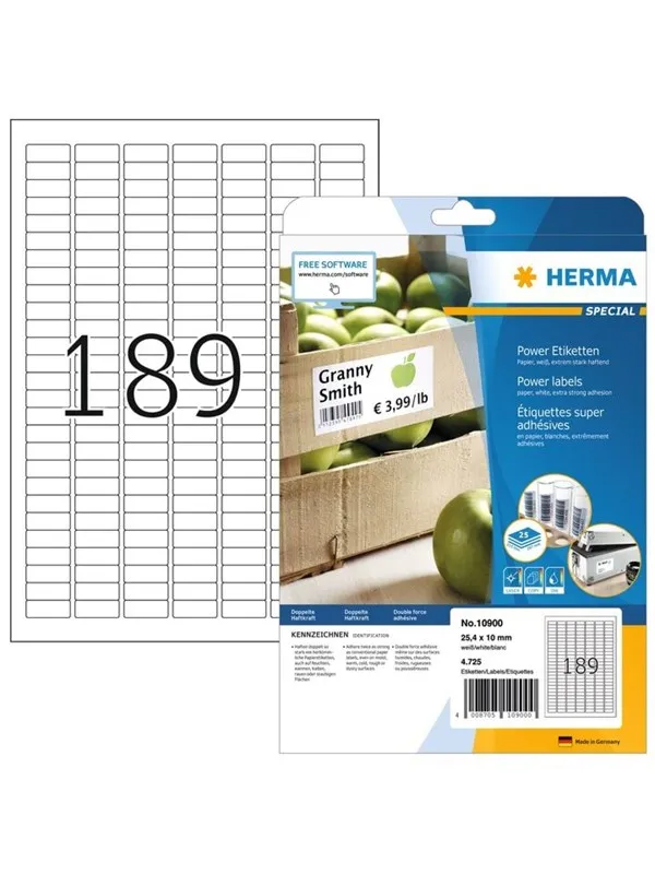 HERMA labels - matte - 4725 label(s) - 25.4 x 10 mm
