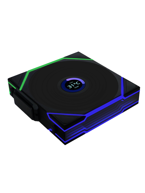 Lian Li UNI FAN TL Wireless LCD - Kabinettvifte - 120mm - Svart - 32 dBA