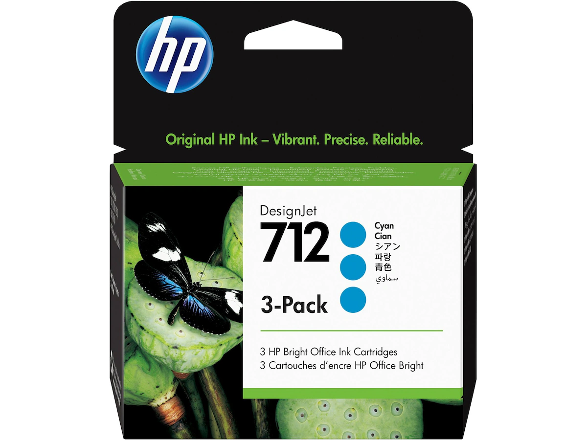 HP blekk 712 3-pack Cyan