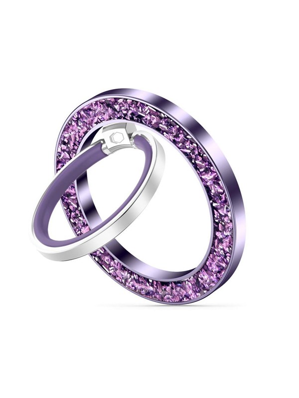 Tech-Protect MMR200 magnetic handle / ring with MagSafe - purple with crystals