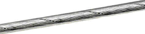 Stålwire 1×19 nylonbelagt 1,3-2,3mm, rull 100m