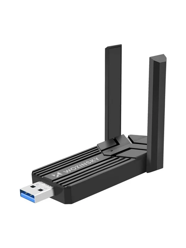 Wozinsky WAX-1800 Dual-Band trådløs USB 3.0 WiFi 6-adapter - Svart