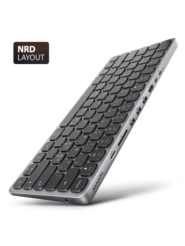 AXAGON HMC-KB-NRD bærbar dokk/portreplikator USB-hub