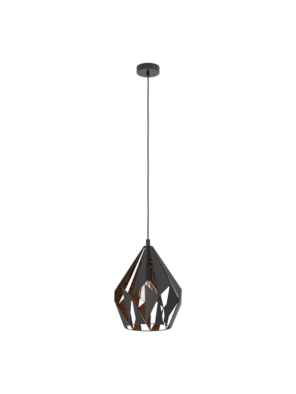 EGLO CARLTON 1 pendant Ø310 mm black/copper