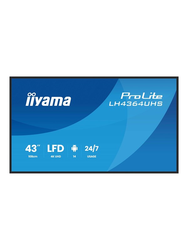 iiyama ProLite LH4364UHS-B1AG 43" Class (42.5" viewable) LED-backlit LCD display - 4K - for digital signage