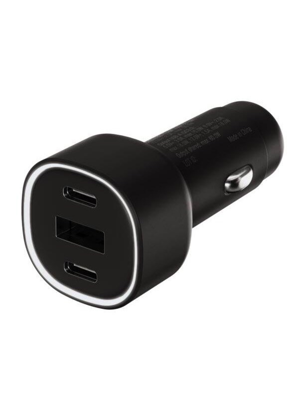 Vivanco Super fast 60W Car charger 2xUSB-C 30W/USB-A 18W