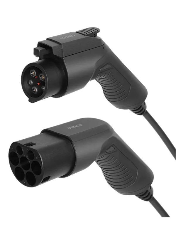 Deltaco e-Charge kabel type 2 til type 1 1 fase 16A 5m